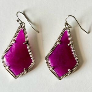 Kendra Scott Pink Silver Geometric Earrings